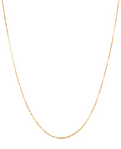 Ожерелье Box Link 20" Chain в золоте 14k Gold