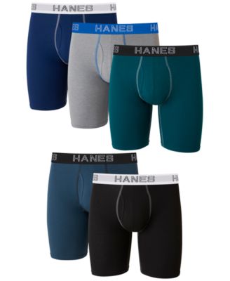 Hanes Men's 5-Pk. Ultimate® Stretch Longer Leg Boxer Briefs