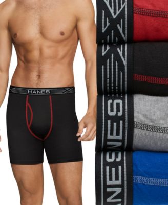Hanes мужские 4 шт. спортивные трусы-боксеры Ultimate