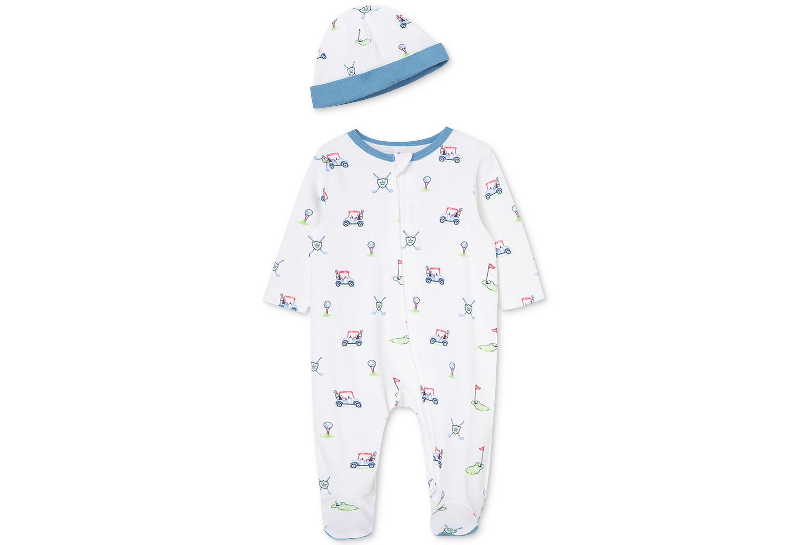 Комплект из 2 предметов Little Me Baby Boys Golf Club Coverall с шапкой