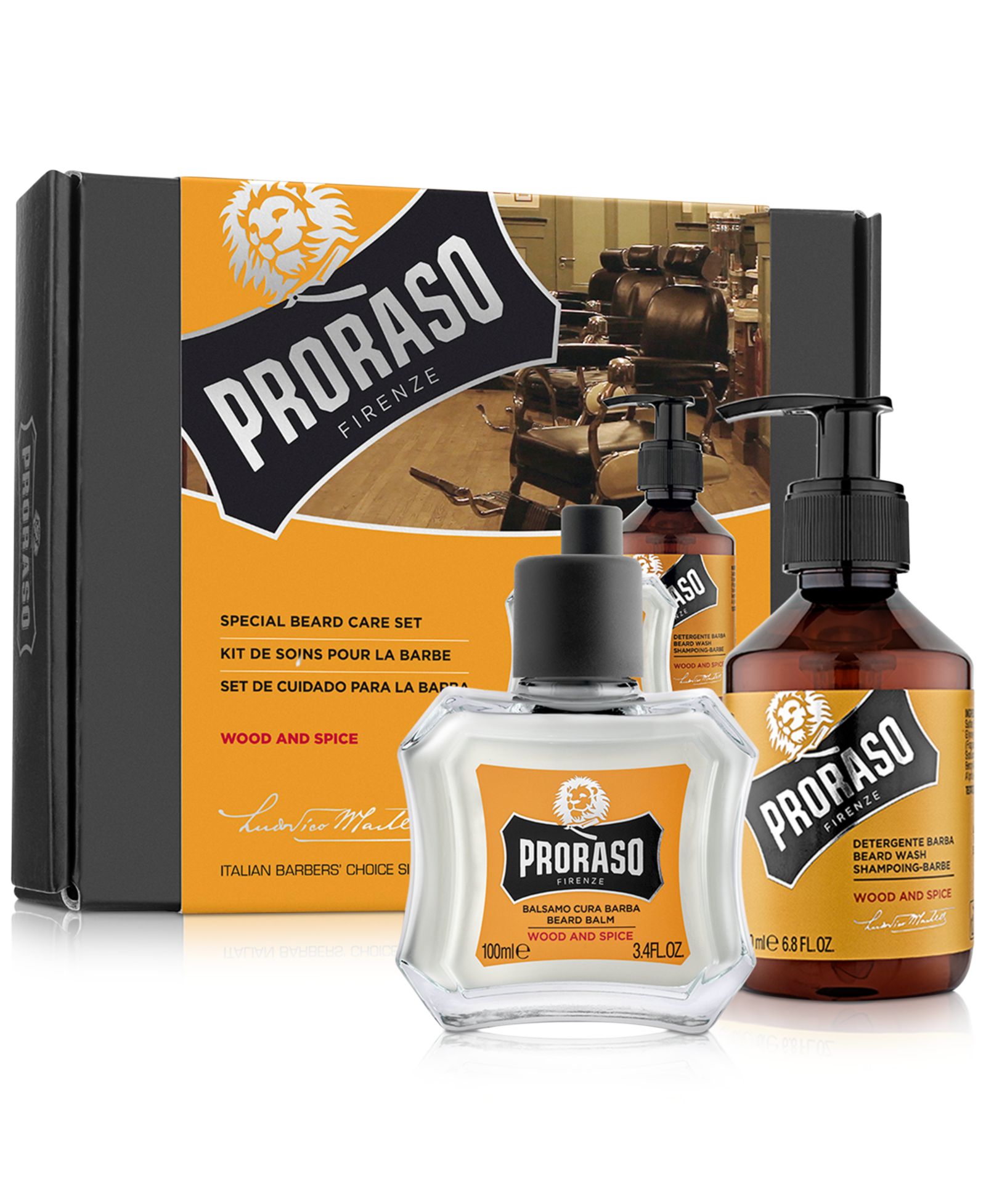 Набор для ухода за бородой Proraso 2-Pc. Wood & Spice