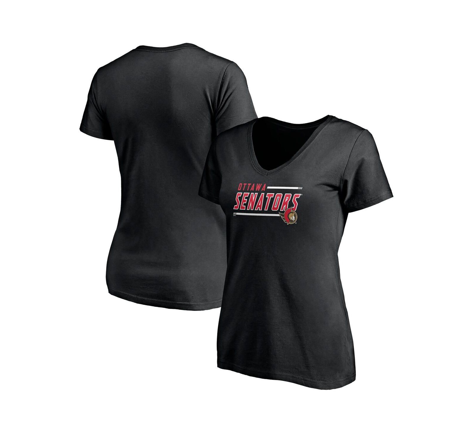 Fanatics Женская футболка V-образного выреза Plus Size с логотипом Ottawa Senators