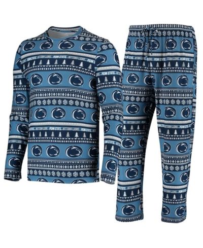 Мужской комплект Concepts Sport Penn State Nittany Lions Ugly Sweater Knit Long Sleeve Top и Pant