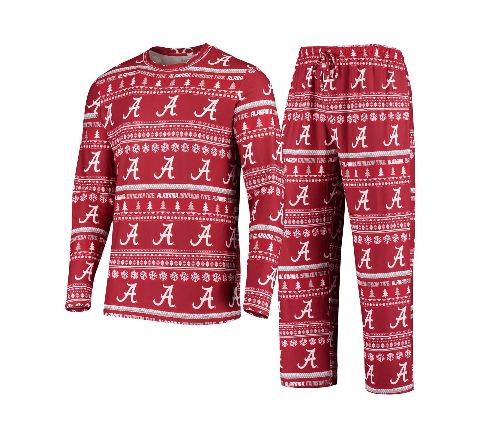 Men's Concepts Sport Crimson Alabama Crimson Tide Ugly Sweater Knit Long Sleeve Top and Pant Set