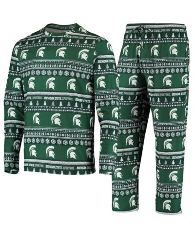 Мужской комплект из джемпера и брюк Concepts Sport Green Michigan State Spartans Ugly Sweater Knit