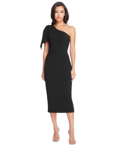Dress the Population Women's Tiffany Asymmetrical Midi Dress