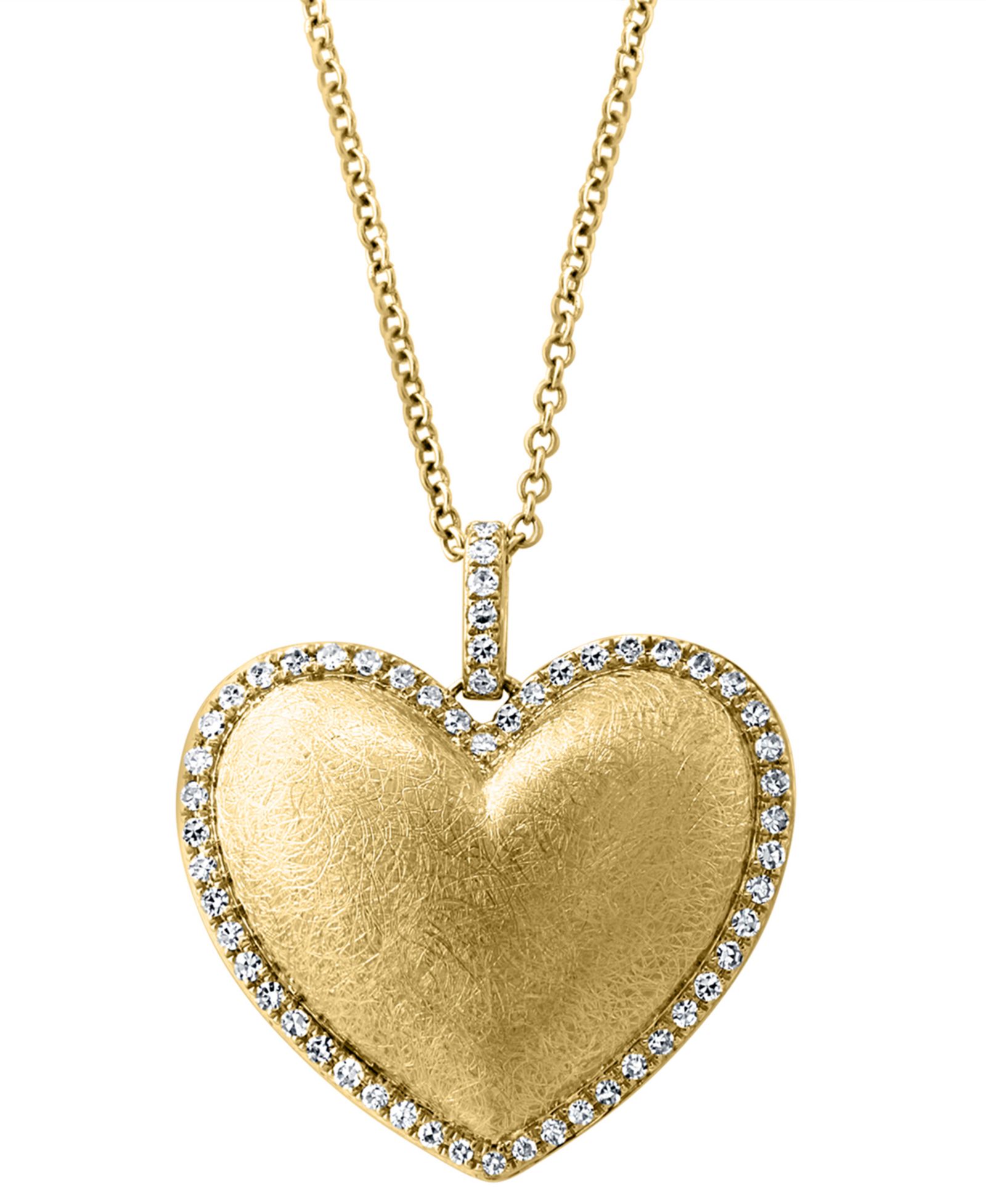 Подвеска-ожерелье EFFY® Diamond Heart 18" (1/4 ct. t.w.) в 14k Gold