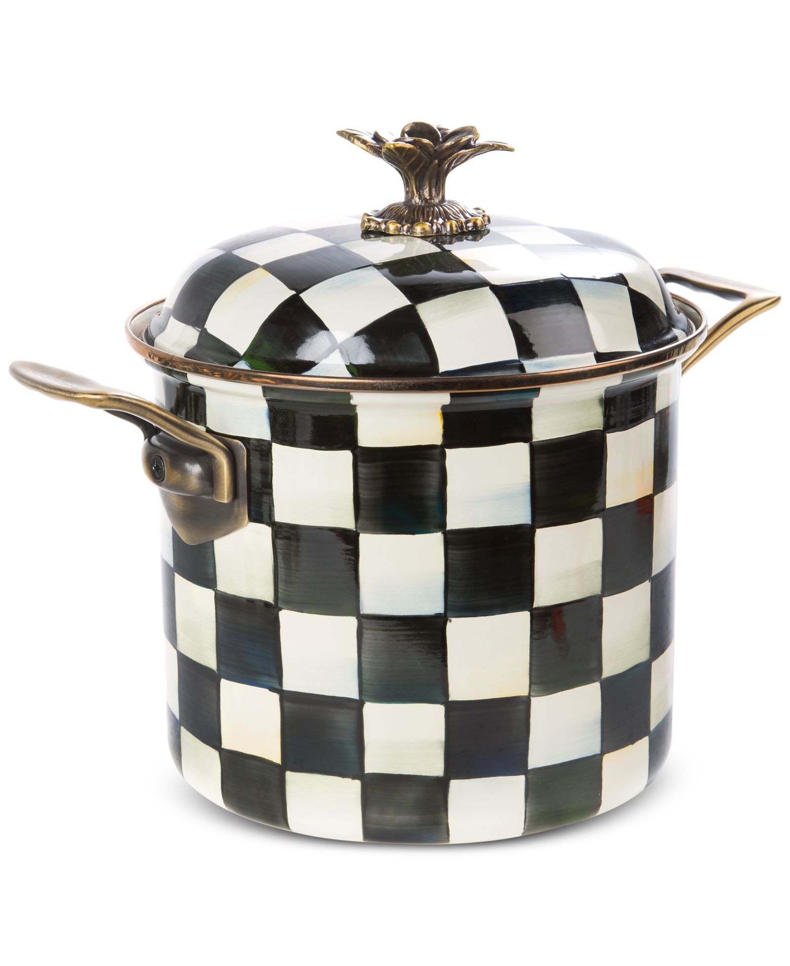 Эмалированная кастрюля MacKenzie-Childs Courtly Check 7-Quart