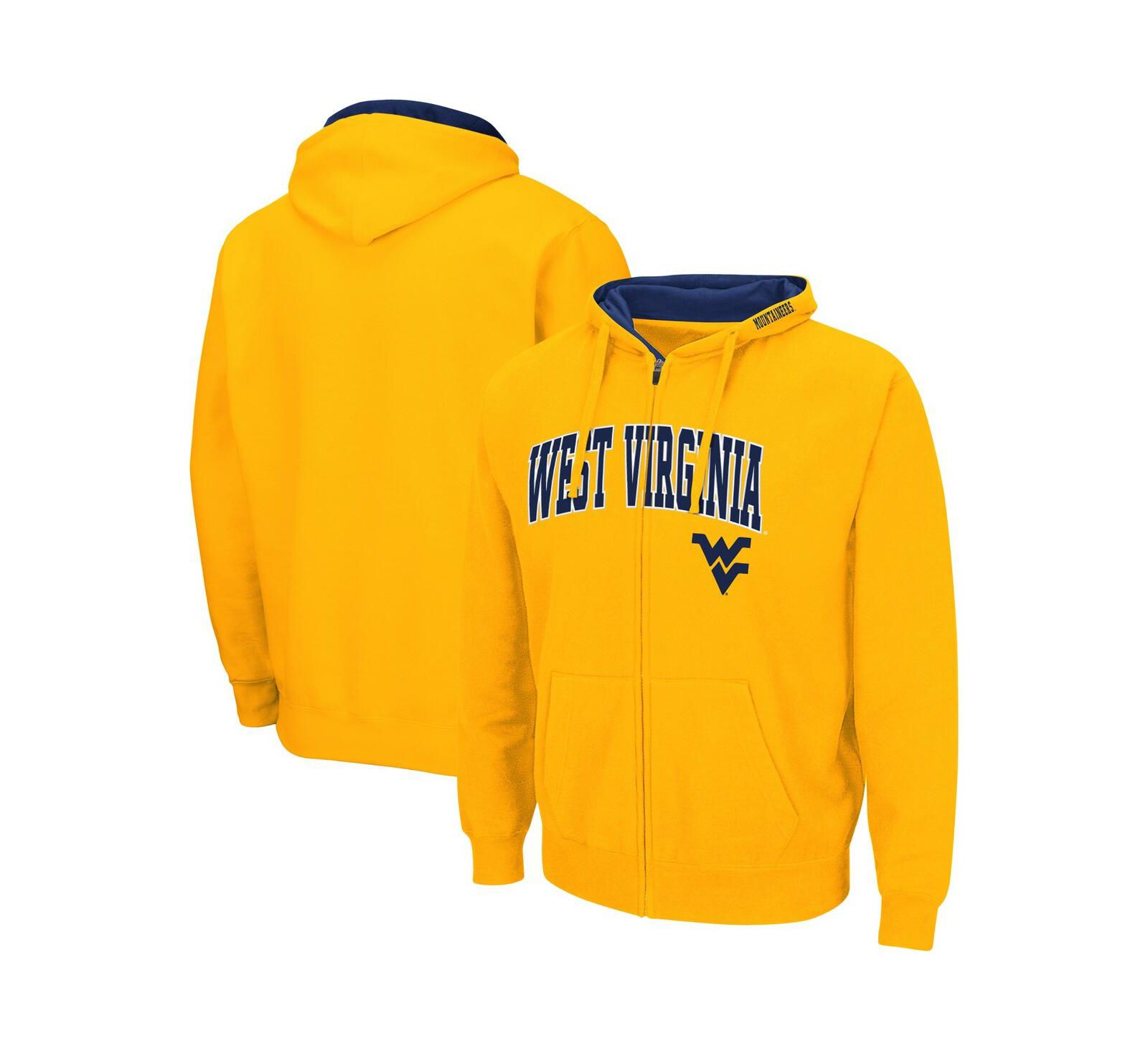 Мужское худи Colosseum West Virginia Mountaineers Arch and Logo 3.0 Full-Zip