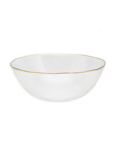 Салатница Classic Touch Clear Gold-Tone Rim, 8.5" D