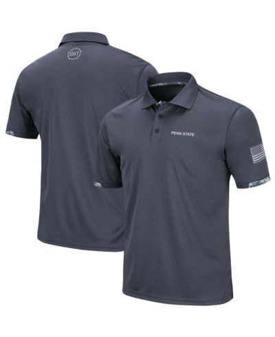 Men's Colosseum Charcoal Penn State Nittany Lions Big and Tall OHT Military-Inspired Appreciation Digital Camo Polo Shirt