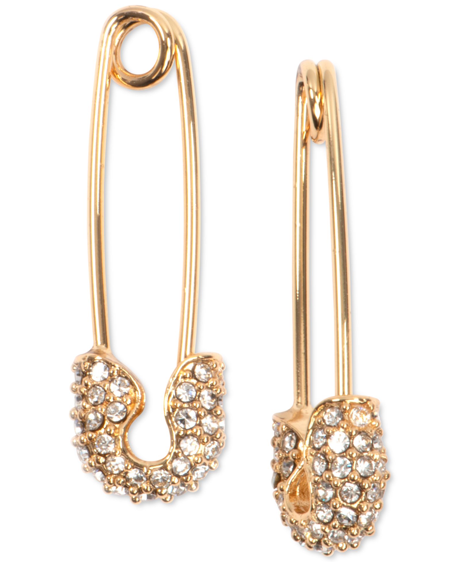 KARL LAGERFELD PARIS Серьги-подвески Pavé Safety Pin Drop