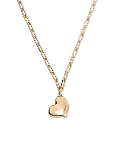 Золоченое ожерелье UNOde50 18k Gold-Plated Metal Alloy Heart, Medium Size