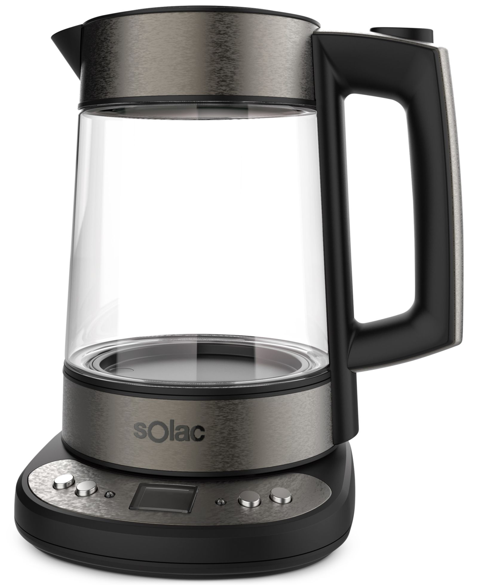 SOLAC Aroa Premium Cordless Glass Electric Brew Kettle with Adjustable Temperature