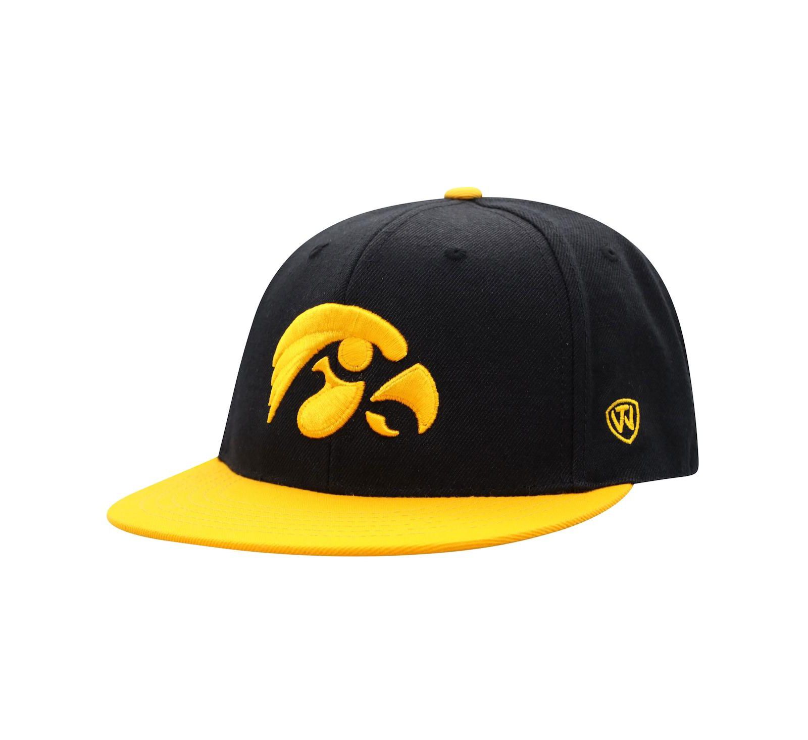 Men's Top of the World Black, Gold Iowa Hawkeyes Team Color Two-Tone Fitted Hat