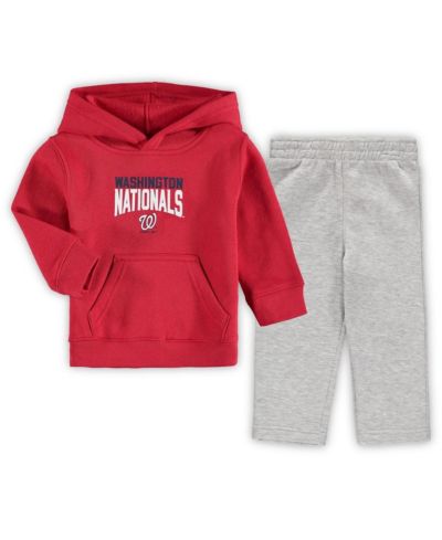 Детский комплект из худи и брюк Washington Nationals, красный и серый меланж, Outerstuff