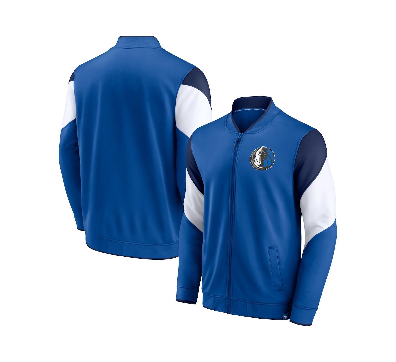 Men's Fanatics Blue, Navy Dallas Mavericks League Best Performance Full-Zip Jacket