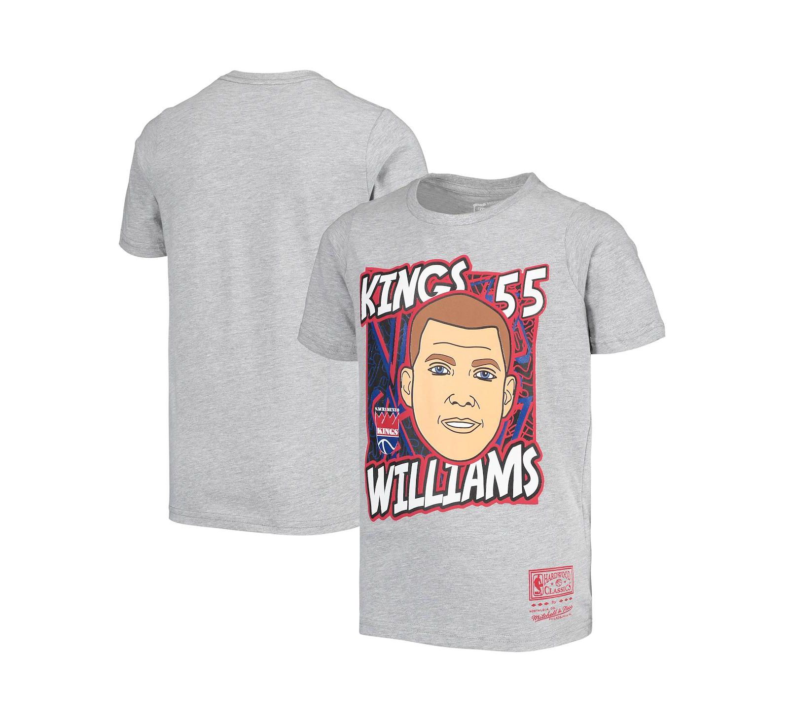 Детская футболка Mitchell & Ness Jason Williams Gray Sacramento Kings Hardwood Classics King of the Court