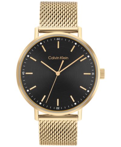 Часы Calvin Klein с золотистым сетчатым браслетом, 42mm