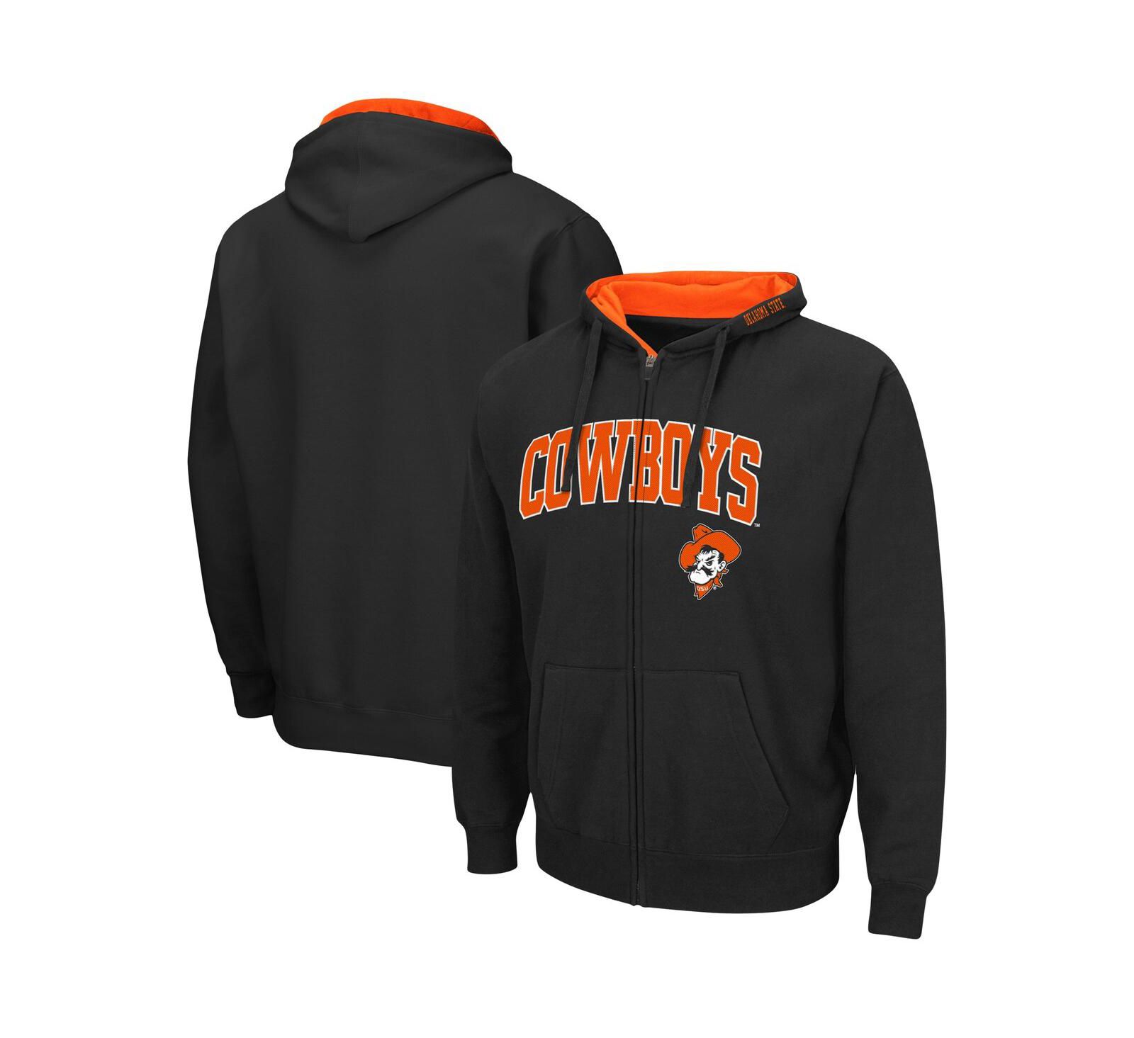 Colosseum Men's Oklahoma State Cowboys Arch & Logo 3.0 Full-Zip Hoodie