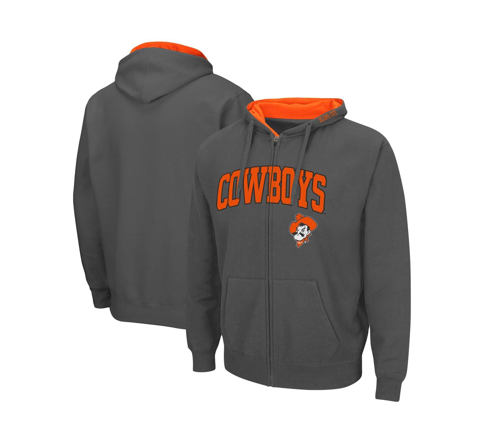 Худи Colosseum Men's Oklahoma State Cowboys Arch & Logo 3.0 Full-Zip