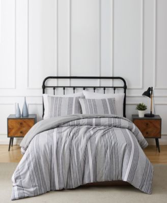 Truly Soft Kiel Stripe 2 Piece Flannel Comforter Set, Twin XL