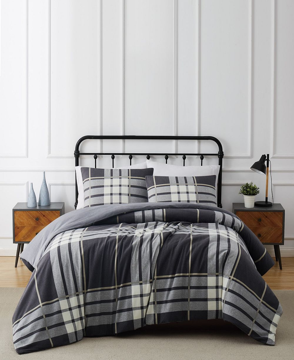 Комплект фланелевых наволочек Truly Soft Milo Plaid, 2 предмета, Twin XL
