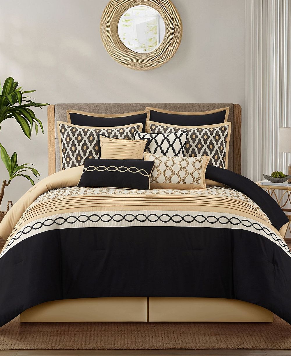Stratford Park Caval Geometric 10-Piece Comforter Set, King