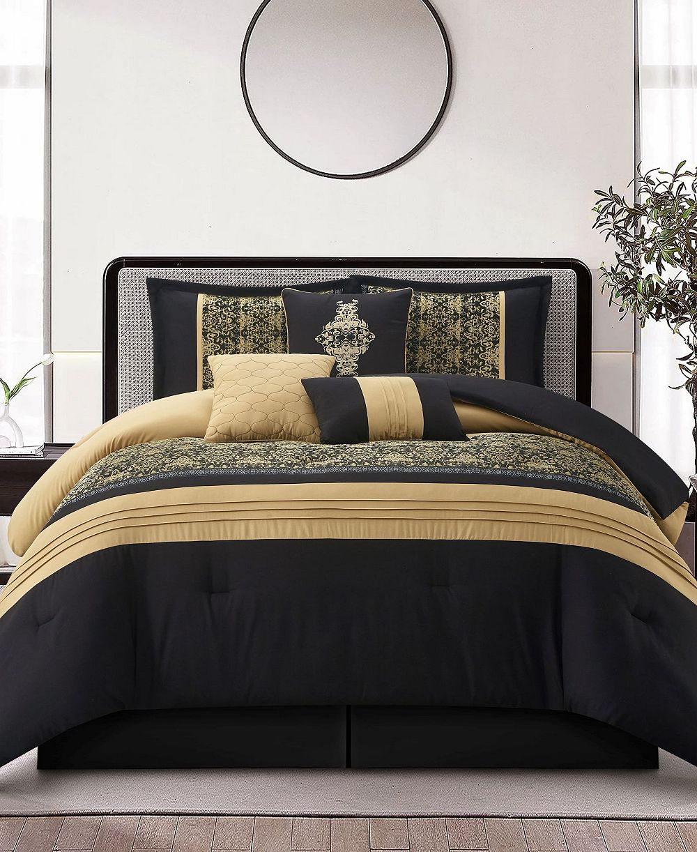 Stratford Park Charley Geometric 7-Pc. Comforter Set, Queen