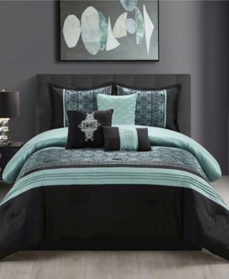 Stratford Park Charley Geometric 7-Pc. Comforter Set, Queen