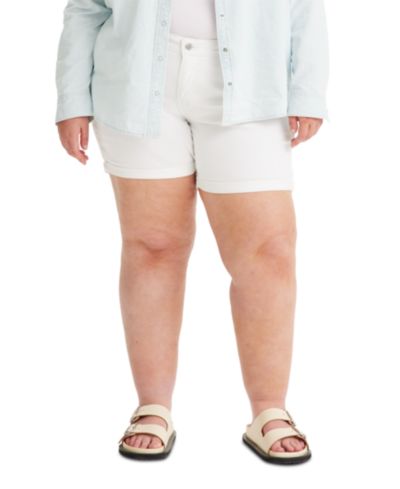 Levi's® Trendy Plus Size Mid-Length Stretch Denim Shorts