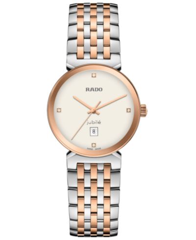 Rado Женские швейцарские часы Florence с бриллиантами, стальной браслет, 30mm
