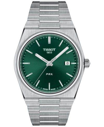Tissot Men's PRX Silver-Tone Stainless Steel Bracelet Watch 40mm