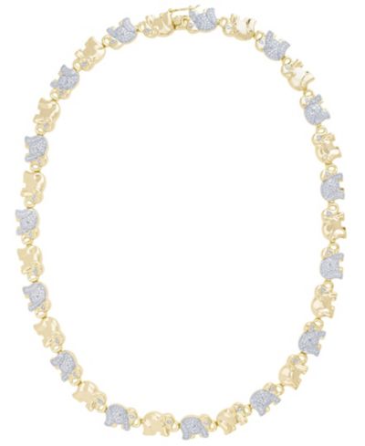 Женское ожерелье Macy's Diamond Accent Elephant