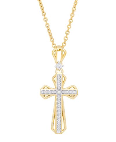 Женское бриллиантовое колье с подвеской Cross