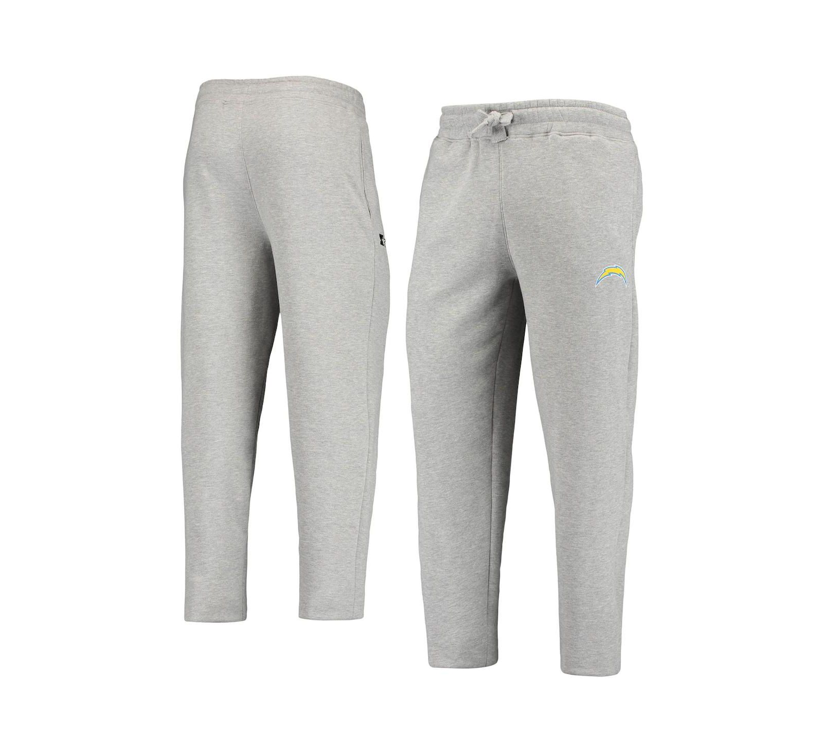 Men's Gray Los Angeles Chargers Starter Option Run Sweatpants