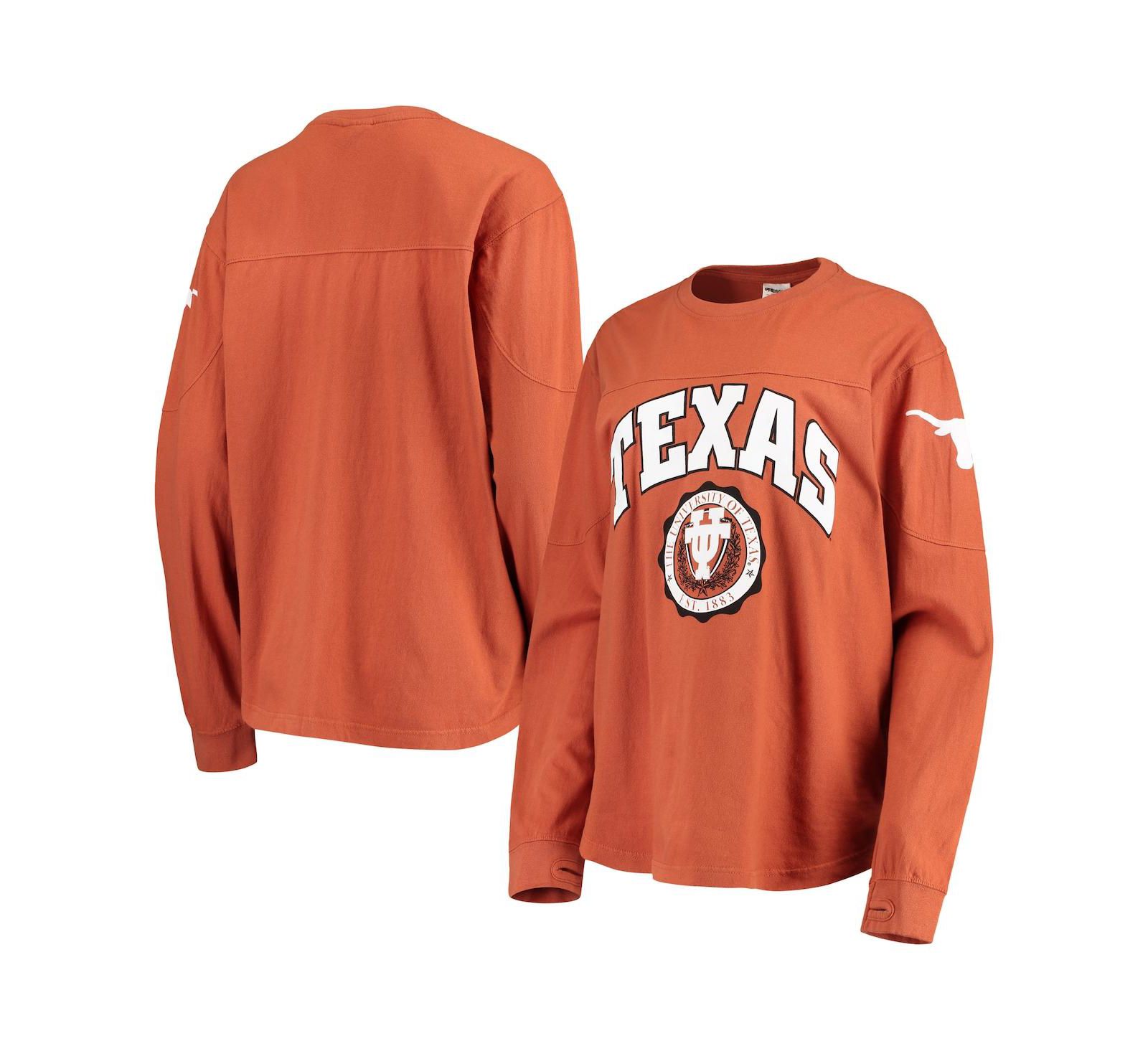 Women's Pressbox Texas Orange Texas Longhorns Edith Long Sleeve T-shirt