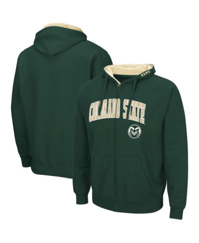 Мужское худи Colosseum Colorado State Rams Arch & Logo 3.0 Full-Zip, зеленое