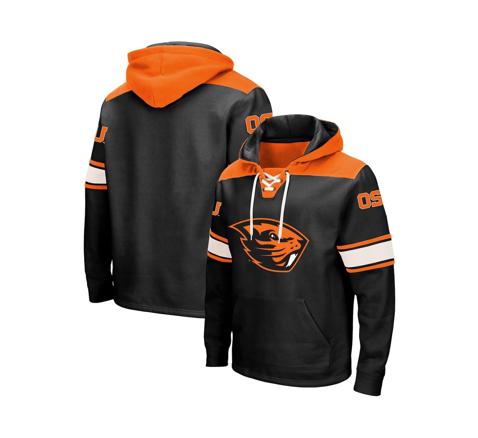 Men's Colosseum Black Oregon State Beavers 2.0 Lace-Up Hoodie