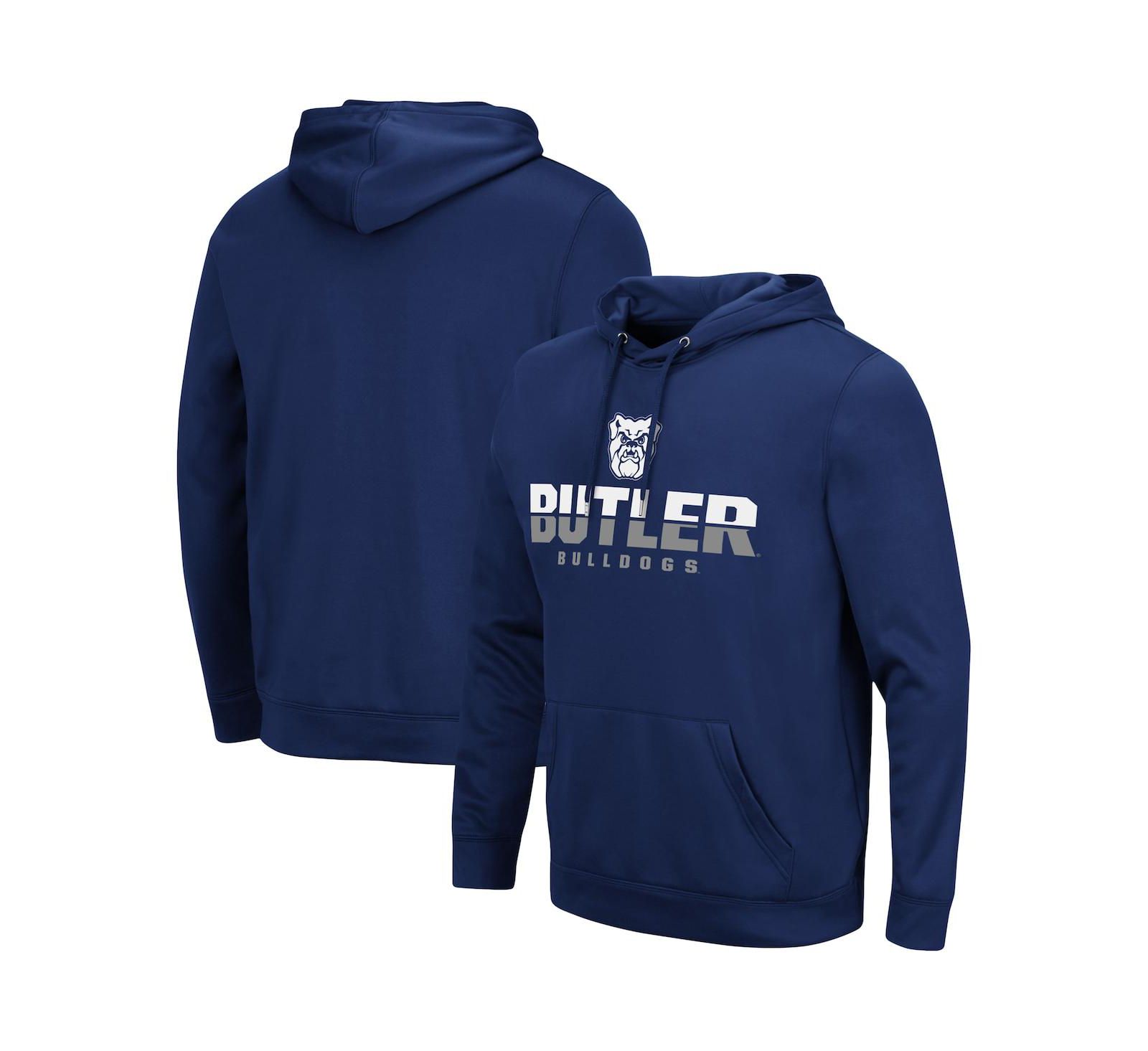 Мужской Colosseum Navy Butler Bulldogs Lantern Pullover Hoodie
