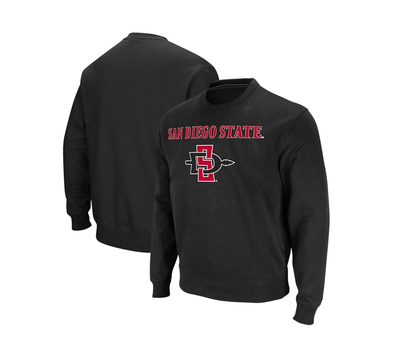 Мужская толстовка Colosseum Black San Diego State Aztecs Arch Logo Tackle Twill