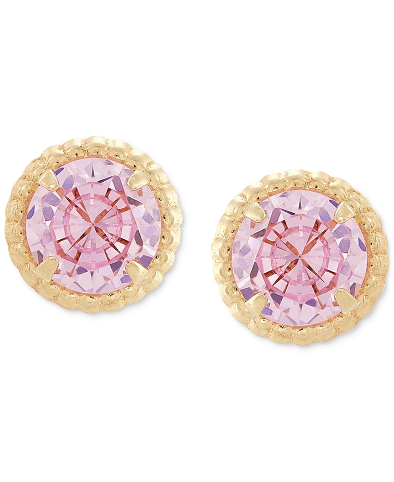 Children's Cubic Zirconia Screw Back Stud Earrings in 14k Gold