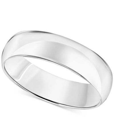 Мужское обручальное кольцо Macy's Comfort Fit (6mm) в 14k Gold или 14k White Gold