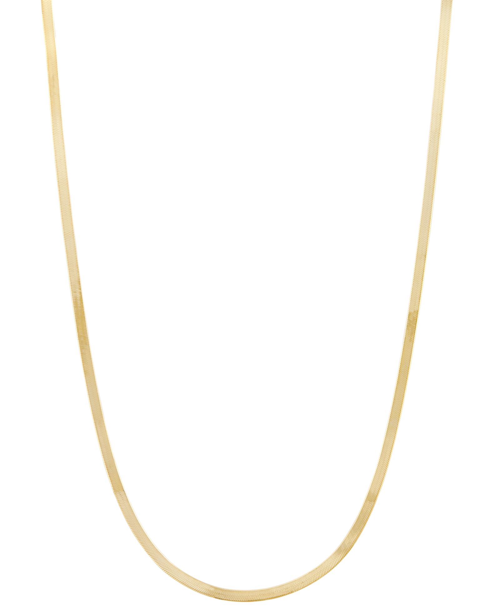 Цепочка с плетением Herringbone из 10k золота, 16" + 2" extender