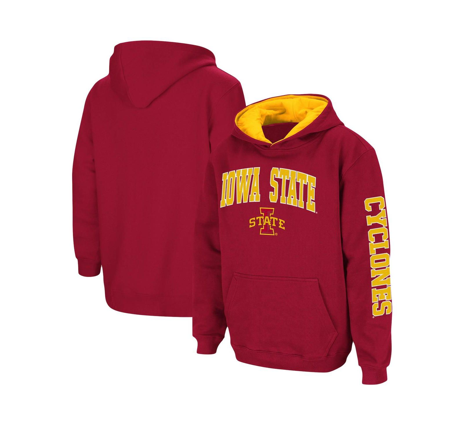 Big Boys Colosseum Cardinal Iowa State Cyclones 2-Hit Team Pullover Hoodie