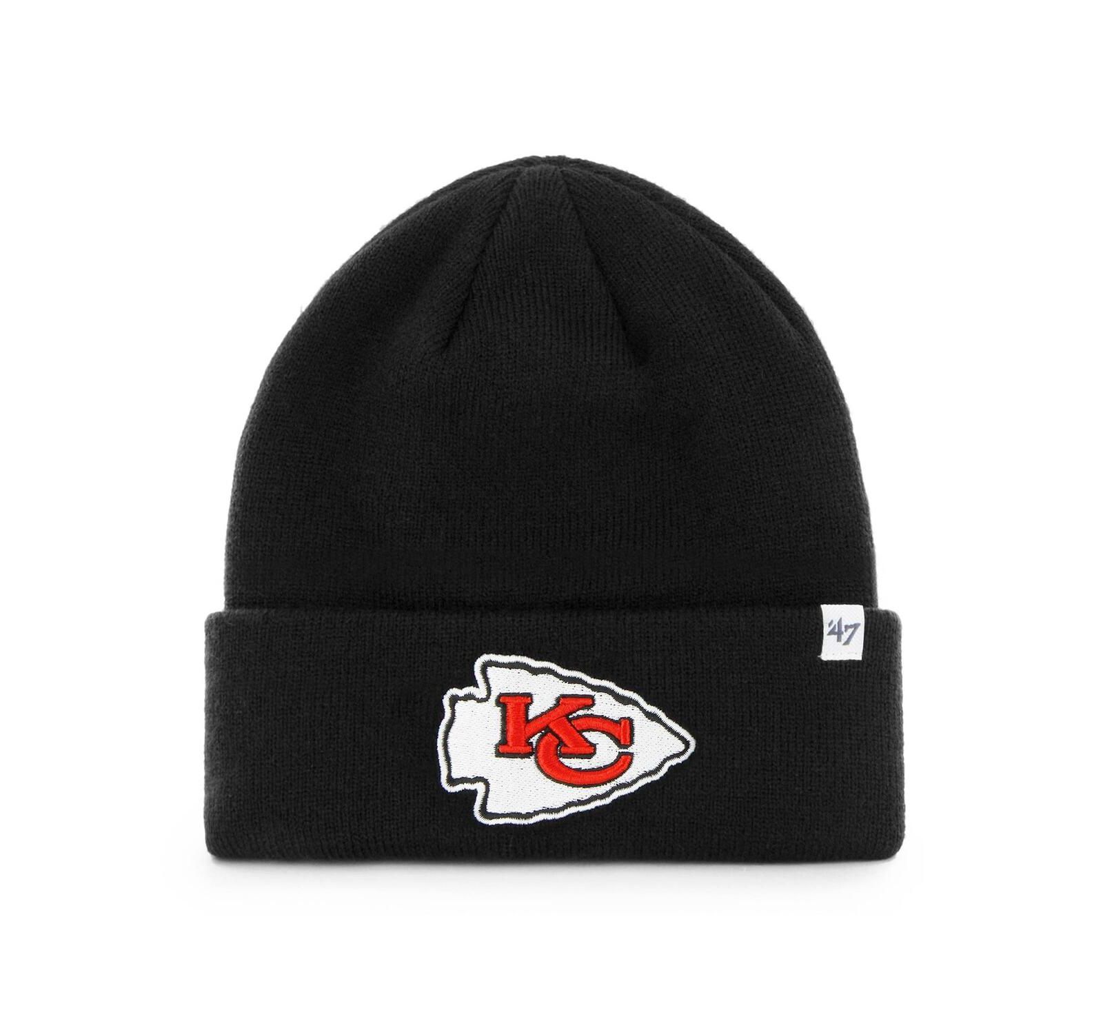 Men's '47 Black Kansas City Chiefs Secondary Basic Cuffed Knit Hat