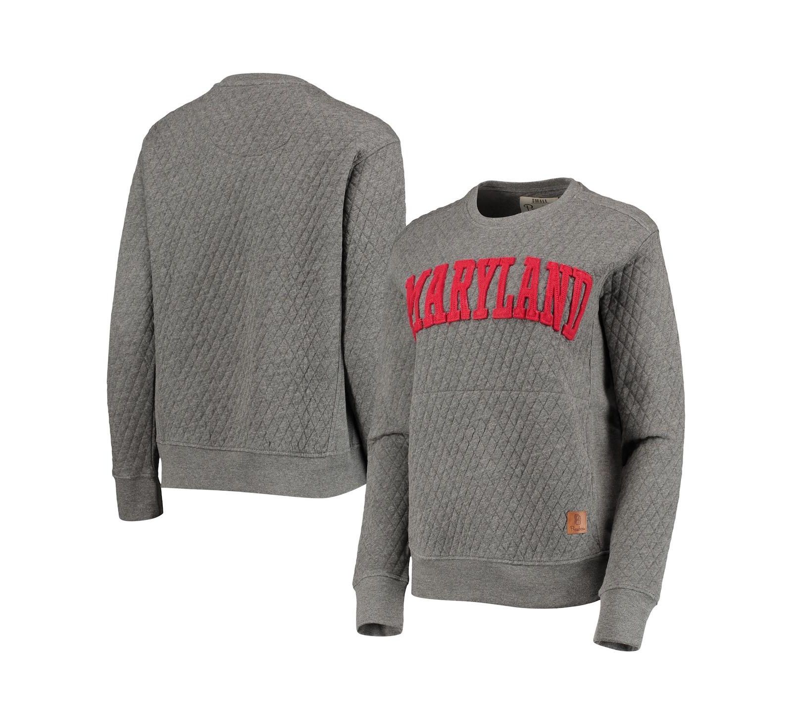 Женская толстовка Pressbox Maryland Terrapins серая меланж