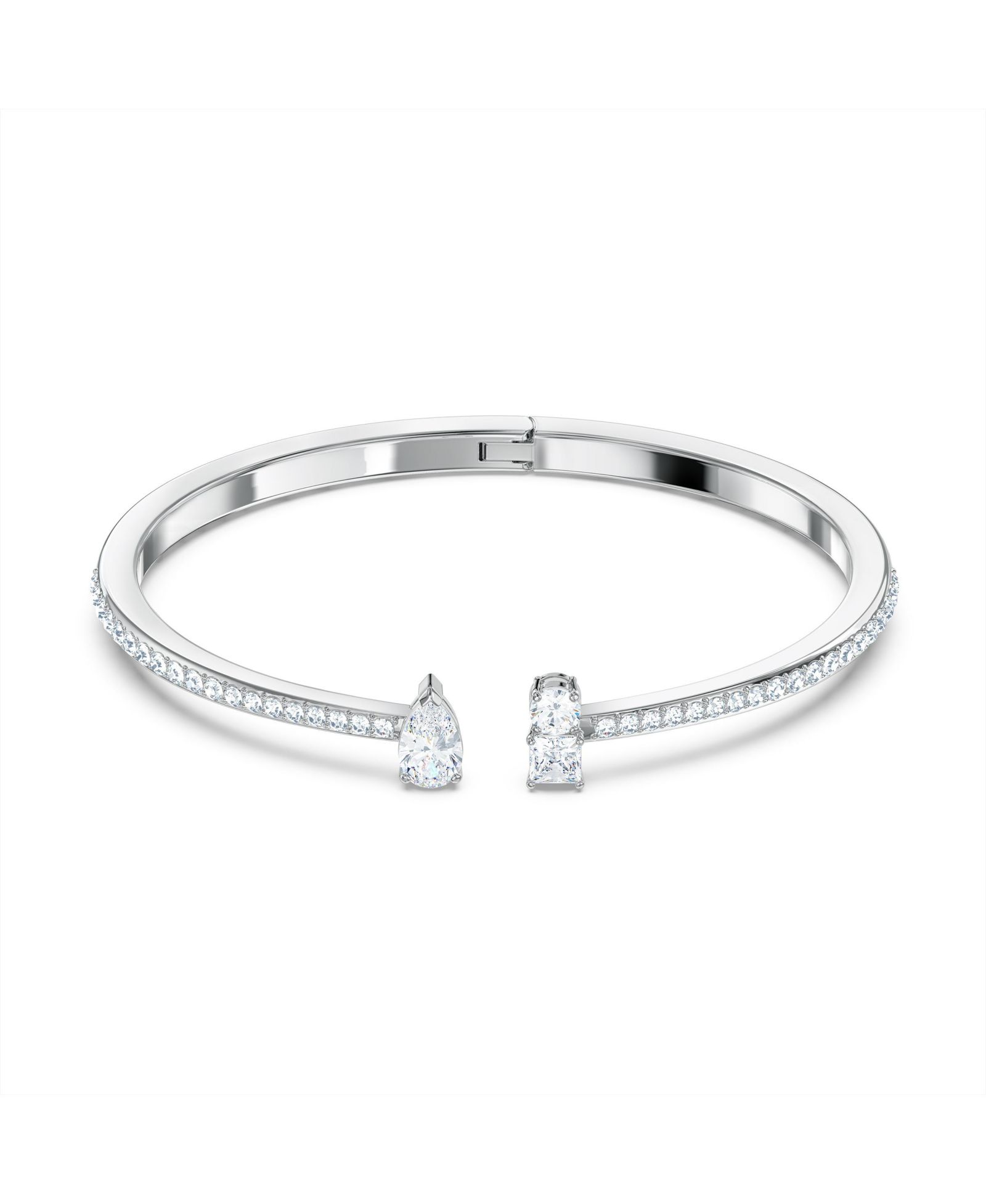 Swarovski Attract Mixed Cuts Rhodium Plated Cuff