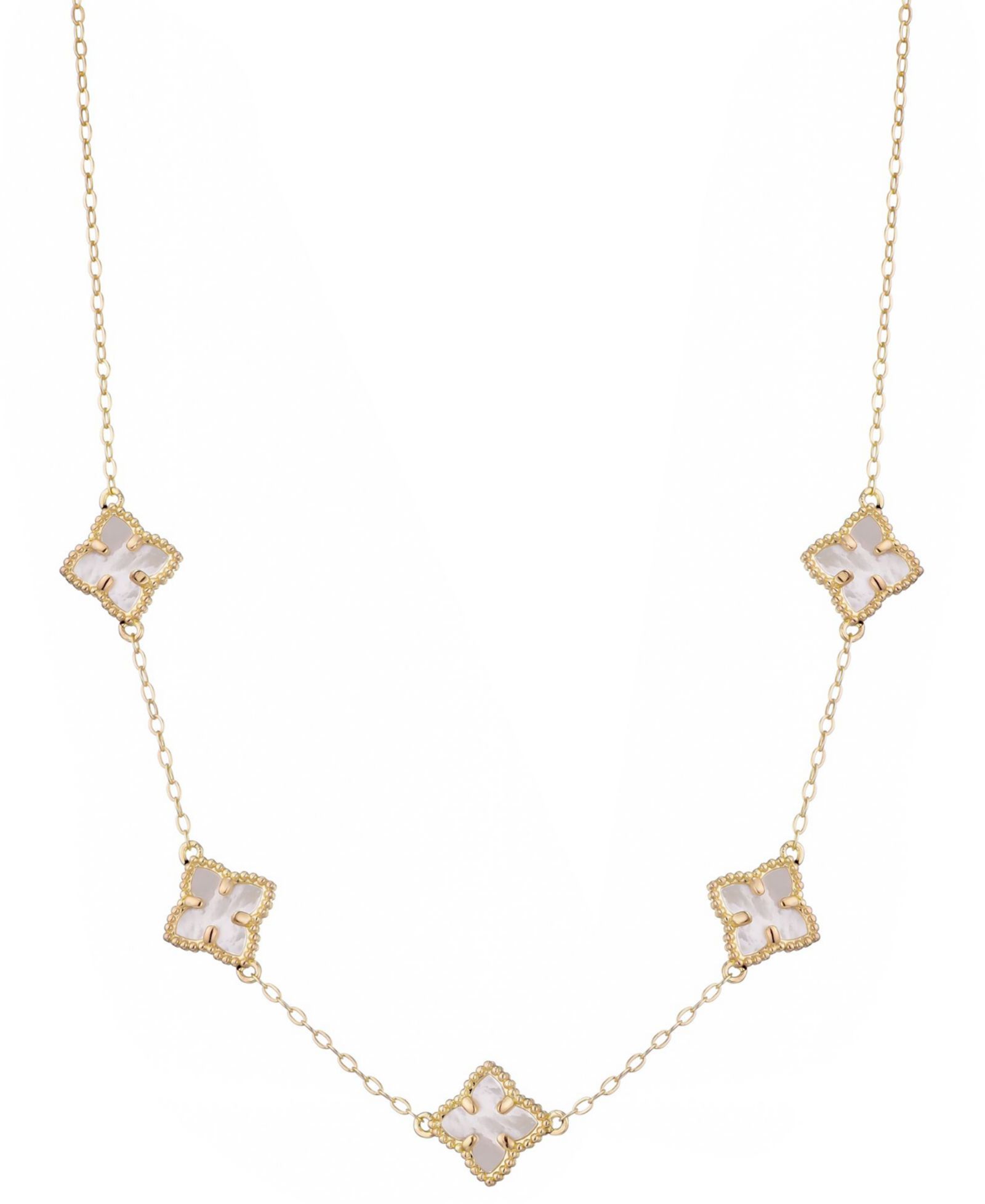 Ожерелье ADORNIA White Mother Of Pearl Floral