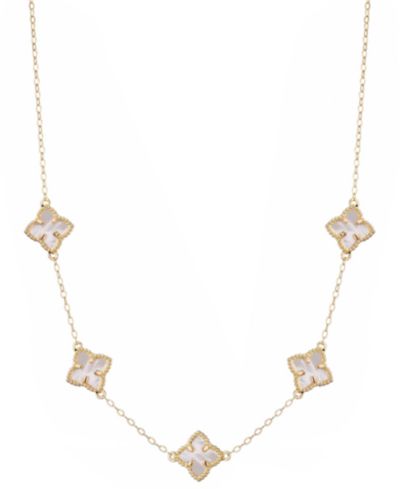 Ожерелье ADORNIA White Mother Of Pearl Floral